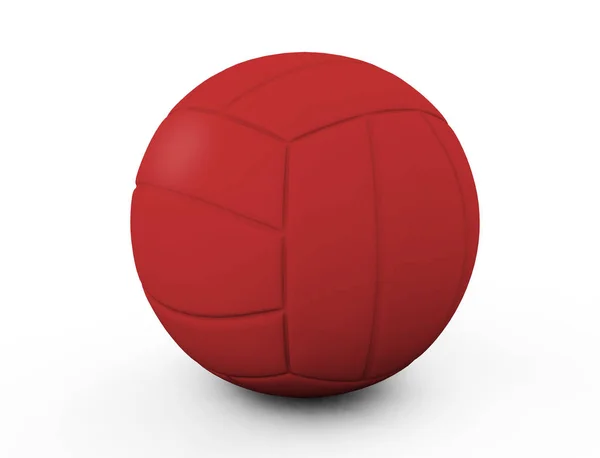 Bola de voleibol vermelho 3d render — Fotografia de Stock