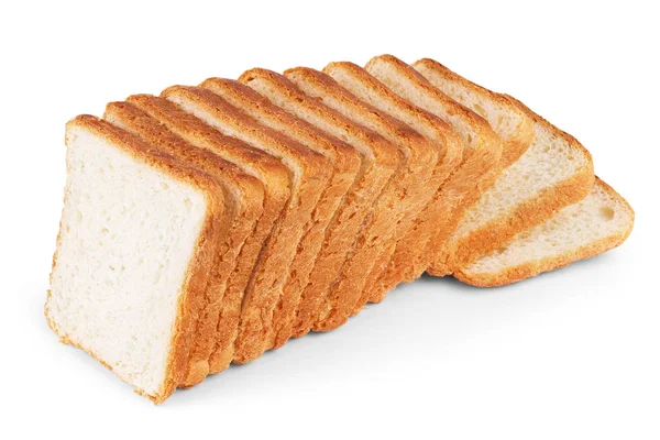 Sliced bread isolated on white background — Stock Photo, Image