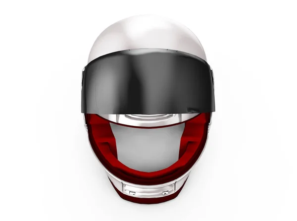 고해상도 3d 렌더링 빨간 모토 헬멧. — 스톡 사진
