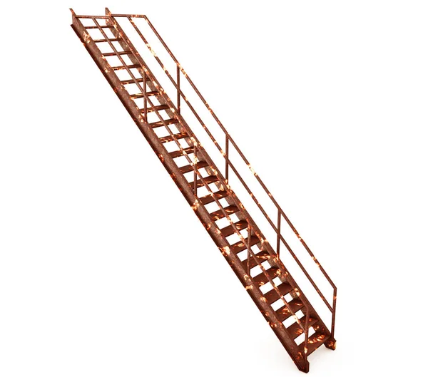 Renderização 3d realista de escadas industriais — Fotografia de Stock