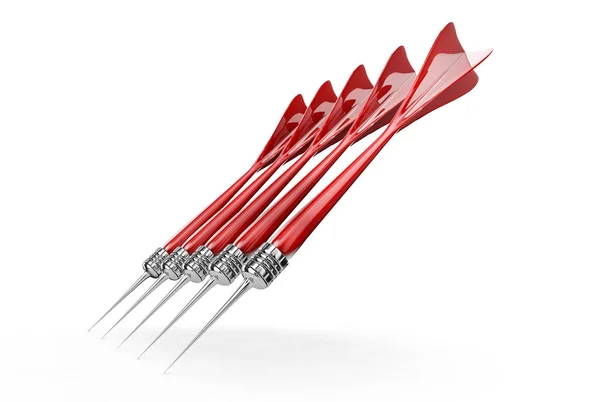 3d render Red and Black Dart Isolated on White Background. — Stock Photo, Image