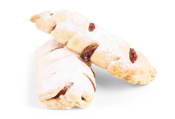 Biscuits avec confiture isolé sur blanc . — Photo
