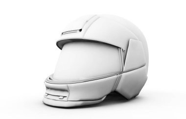 Yüksek çözünürlükte 3d render moto kask.