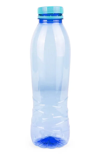 Lege plastic fles geïsoleerd op witte achtergrond — Stockfoto