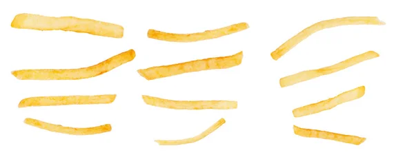 Pommes frites isoliert auf weißem Hintergrund — Stockfoto