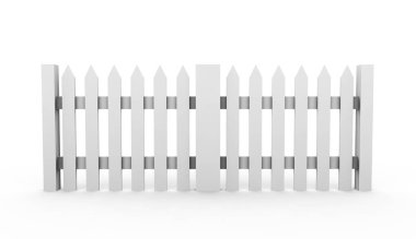 Geleneksel ahşap çit Illustration. 3D render