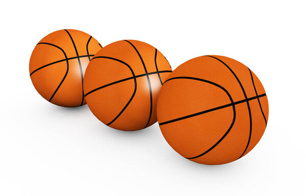 Basketball isolated on a white background as a sports and fitnes
