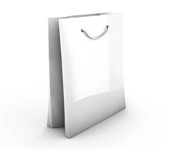 Empty Shopping Bag on the white. 3D illustration — Stock Photo, Image