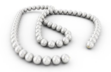 inci kolye, 3d render izole