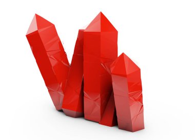 Kristal taşlar. Beyaz arka plan üzerinde izole 3d görüntü