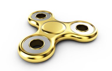 El Spinners 3d illüstrasyon izole beyaz zemin üzerine