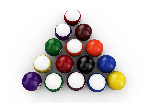 Группа треугольника красочные глянцевые шарики бассейн игра с числами изол — стоковое фото