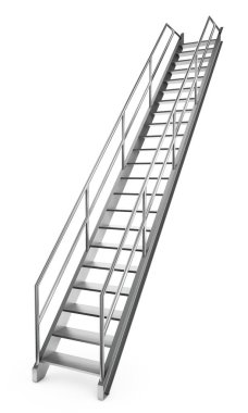 Endüstriyel merdiven gerçekçi 3d render