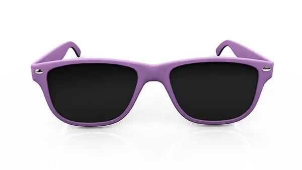 Rózsaszín szemüveg elszigetelt fehér background. 3D render-kép. — Stock Fotó