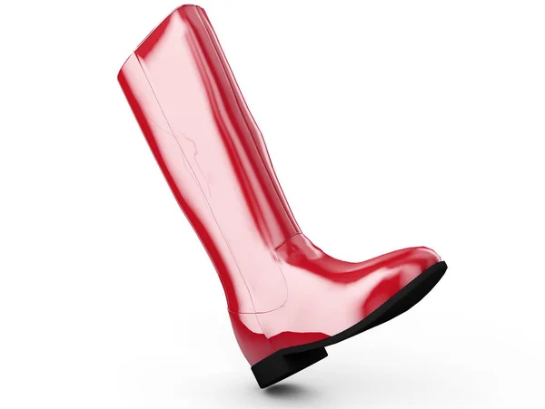 Zapatillas de deporte rojas en White 3D Illustration — Foto de Stock