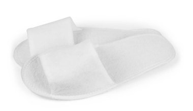 beyaz zemin üzerine beyaz casual ev terlik