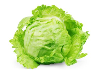 Beyaz arkaplanda yeşil lahana