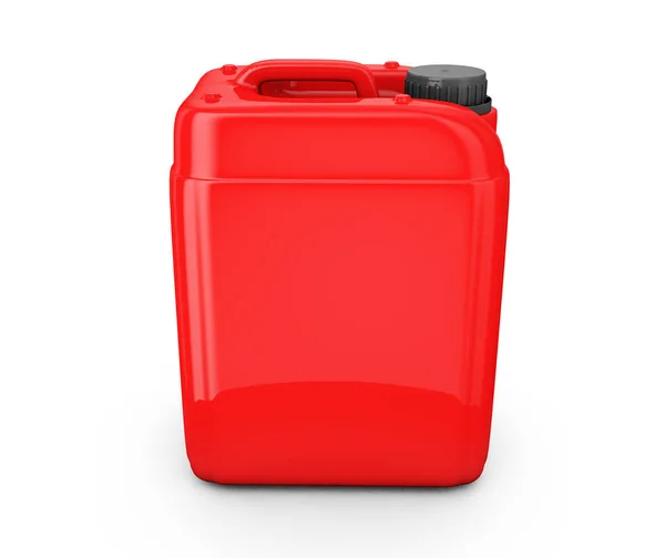 흰색 배경 3d 렌더링에 고립 빨간 jerrycan — 스톡 사진