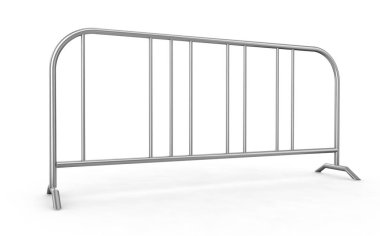 Metal tel çit - yalıtılmış bir tel üzerinde beyaz izole. 3D R