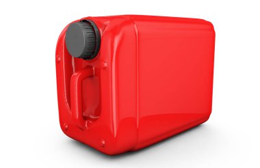 Beyaz arka plan üzerinde 3d render izole kırmızı bidon