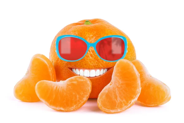 Mandarino o mandarino isolato su fondo bianco ritaglio — Foto Stock