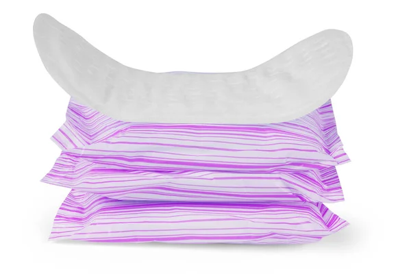 Guardanapos sanitários, almofada (toalha sanitária, almofada sanitária, menstrual p — Fotografia de Stock