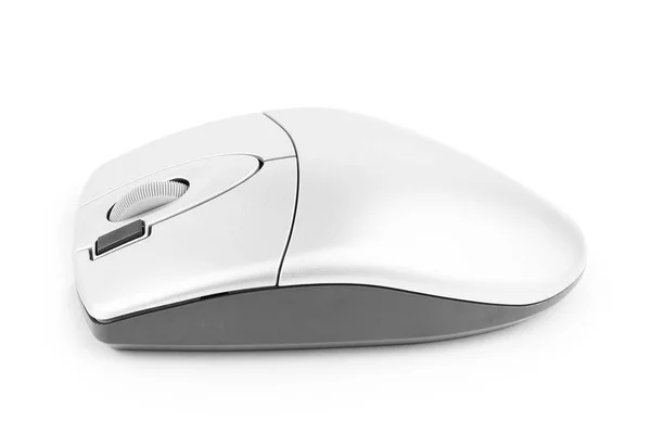 Mouse de computador sem fio isolado no fundo branco — Fotografia de Stock