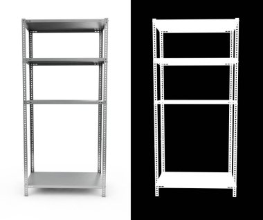 Kesme tahtaları ve mutfak eşyaları üzerinde mavi bir w ile mutfak raf