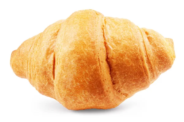 Croissant bestrooid met poedersuiker geïsoleerd op een witte rug — Stockfoto