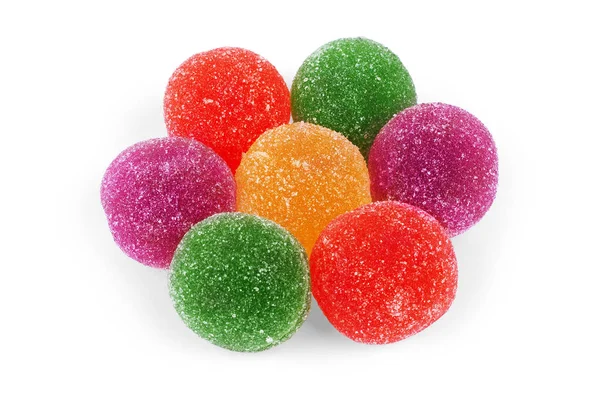 Jujube bolas coloridas, isolado em um fundo branco — Fotografia de Stock