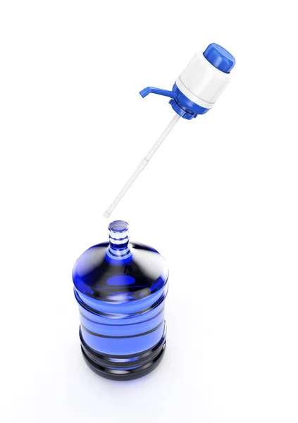 Grande barile di plastica, bottiglia di gallone per il dispositivo di raffreddamento dell'acqua dell'ufficio. Re 3D — Foto Stock