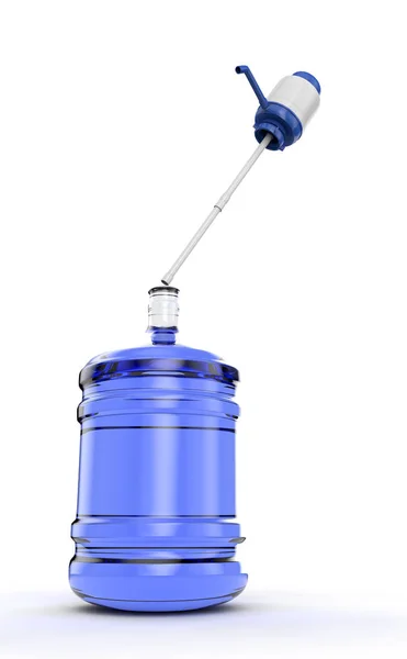 Barril de plástico grande, garrafa de galão para refrigerador de água de escritório. 3D re — Fotografia de Stock