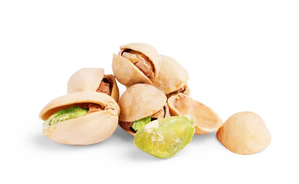 Nueces de pistacho. Aislado sobre un fondo blanco . —  Fotos de Stock