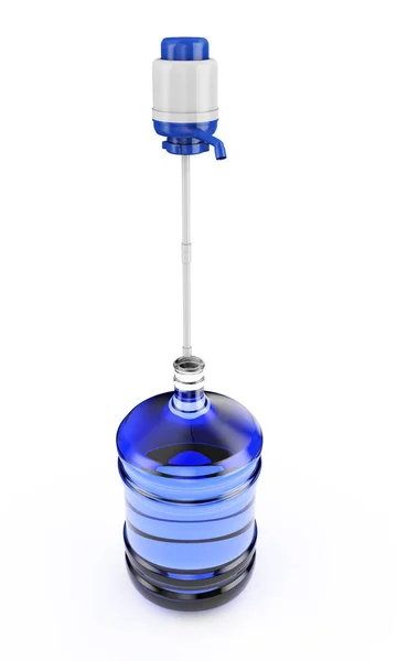 Großes Kunststofffass, Gallonen-Flasche für Bürowasserkühler. 3d re — Stockfoto