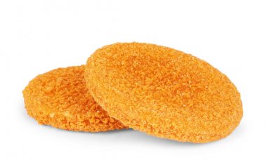 Beyaz arka plan üzerinde izole fishcake burger.