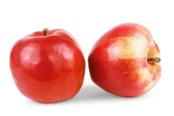 Manzana roja fresca aislada sobre blanco. — Foto de Stock