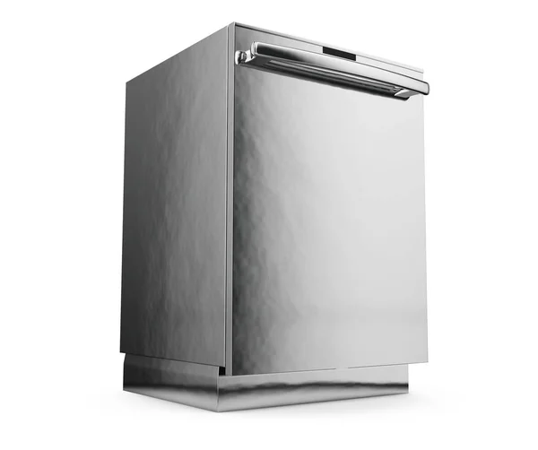 白い背景の 3 d レンダリングに支えがない食器洗い機 — ストック写真