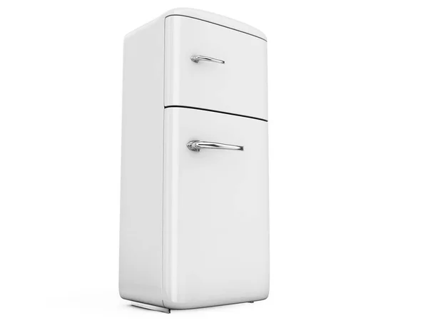 Retro fridge isolated on white bacground 3d render — Stock Photo, Image