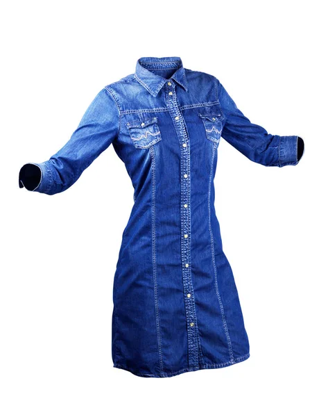 Jeans vestido de manga corta — Foto de Stock