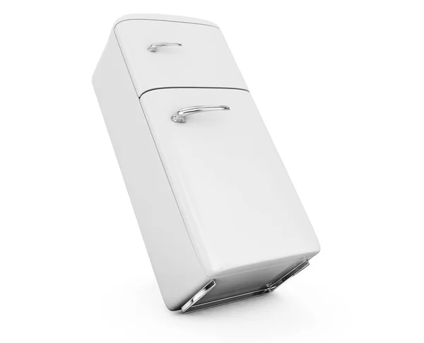 Retro koelkast geïsoleerd op witte hebben 3d render — Stockfoto