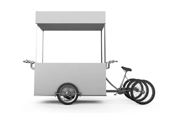 Helado vintage bicicleta carro bus 3d ilustración . — Foto de Stock