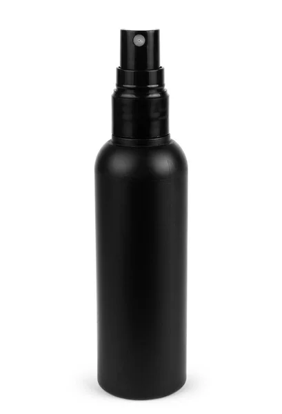 白に隔離された黒い化粧品ボトル — ストック写真