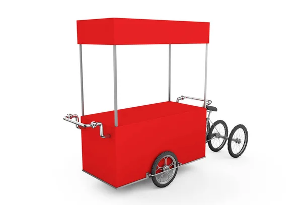 Vintage ice cream bicycle cart bus 3d illustration. — Stock Photo, Image
