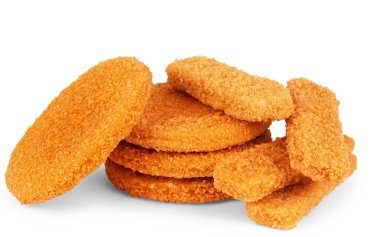 Beyaz arka plan üzerinde izole fishcake burger.