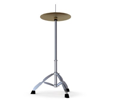 Müzik kavramsal görüntü. İzole ba üzerinde eski bir zil, yakın çekim