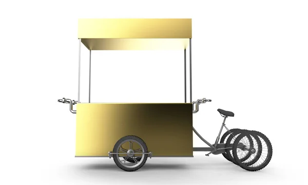 Vintage ice cream bicycle cart bus 3d illustration. Stock Photo by  ©Vadarshop 167627890