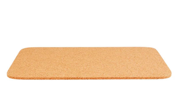 Cork mat with red border isolated on white background — Stock Photo, Image