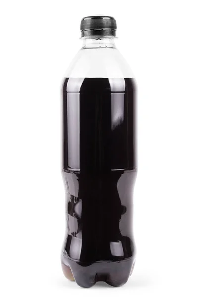 Frasco de água de soda marrom com gotas — Fotografia de Stock