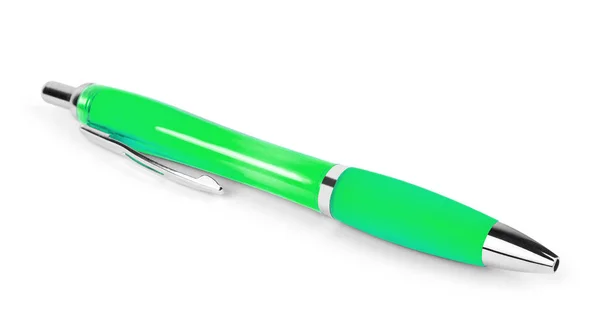 Pen geïsoleerd op een witte achtergrond, groene kleur — Stockfoto