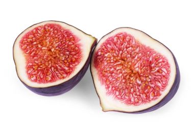 Beyaz arkaplanda incir izole edildi.